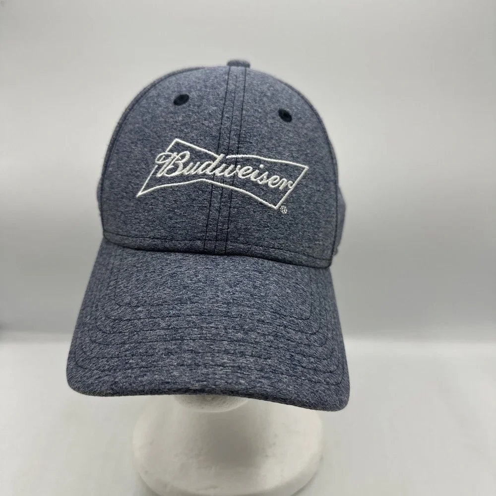 Budweiser Beer Embroidered Ball Cap Hat Snapback  Blue One Size